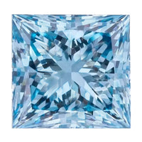 IGI Certified Luxuriant Princess Cut Lab Grown Blue Diamond (VS2) 1.00 ctw
