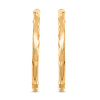 37.7x3mm Hoop Earrings in 14K Yellow Gold 2.70 Grams