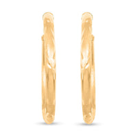 14K Yellow Gold 31.7x2.9 mm Hoop Earrings 2.70 Grams