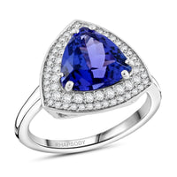 Doorbuster Certified & Appraised Rhapsody 950 Platinum AAAA Tanzanite, Diamond (E-F, VS) (0.38 cts) Ring (Size 6.0) (6.80 g) 3.50 ctw