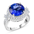 Doorbuster Certified and Appraised Rhapsody 950 Platinum AAAA Tanzanite, Diamond (E-F, VS) (0.39 cts) Ring (Size 10.0) (10.25 g) 7.10 ctw - Sticky add to cart bar