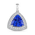Certified and Appraised Rhapsody AAAA Tanzanite and E-F VS Diamond 3.16 ctw Pendant in 950 Platinum 4.17 Grams - Sticky add to cart bar