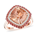 By Tony Diniz Pre Doorbuster Certified & Appraised Luxoro 10K Rose Gold AAA Marropino Morganite, Padparadscha Sapphire, Diamond (G-H, I2) (0.20 cts) Ring (Size 10.0) (4.35 g) 4.05 ctw - Sticky add to cart bar