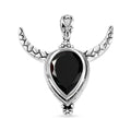Artisan Crafted Elite Shungite 8.50 ctw Bull Head Pendant without Chain in Black Oxidized Sterling Silver - Sticky add to cart bar