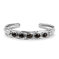 Karis Elite Shungite 3.90 ctw Feather Cuff Bracelet in Platinum Bond (7.25 In) - Sticky add to cart bar
