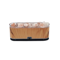 Brown Flame Aroma Diffuser with 10 Essential Oils and Color Changing Mood Lights (5V, 200ml)