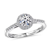 950 Platinum Luxuriant Lab Grown Diamond (G-H, VS) Halo Ring (Size 10.0) (4.05 g) 1.00 ctw