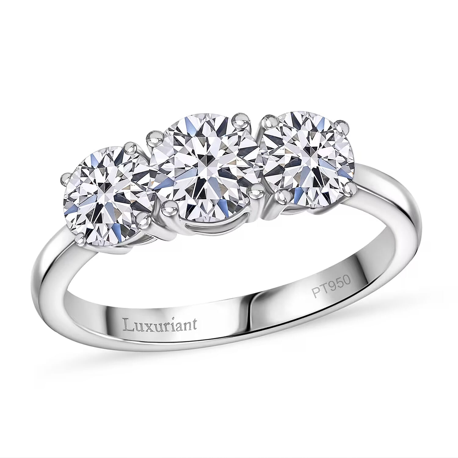 950 Platinum Luxuriant Lab Grown Diamond (G-H, VS) Ring (Size 10.0) (5 g) 2.00 ctw