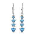 D'Joy Signity Ice Blue Topaz 2.50 ctw Arrow Earrings in Platinum Over Sterling Silver - Sticky add to cart bar