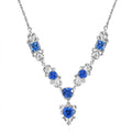 Karis Signity Electric Blue Topaz 4.00 ctw Necklace in Platinum Bond and Stainless Steel 18 Inches - Sticky add to cart bar