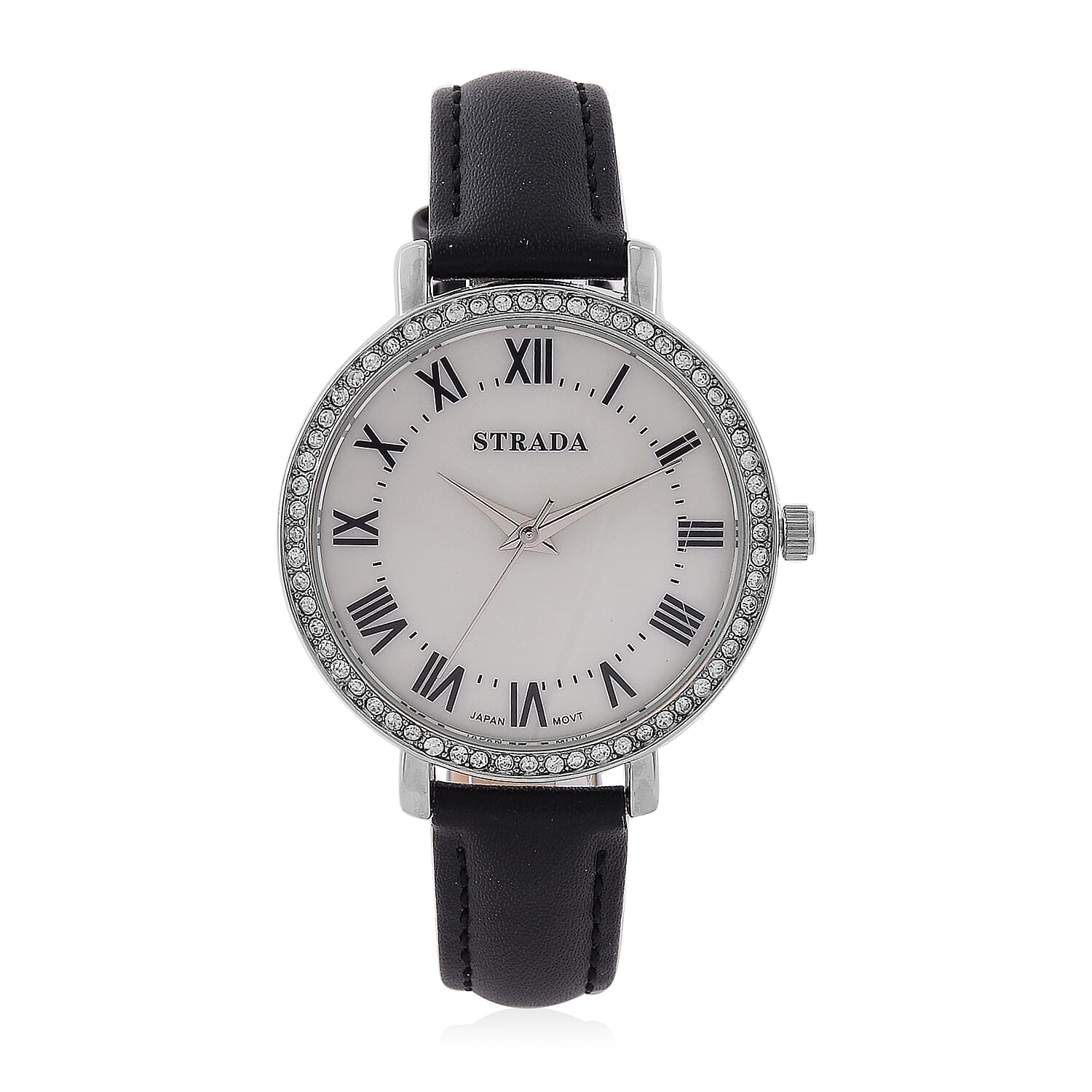 Strada Austrin Crystal Japanese Movement Roman Number Dial Watch
