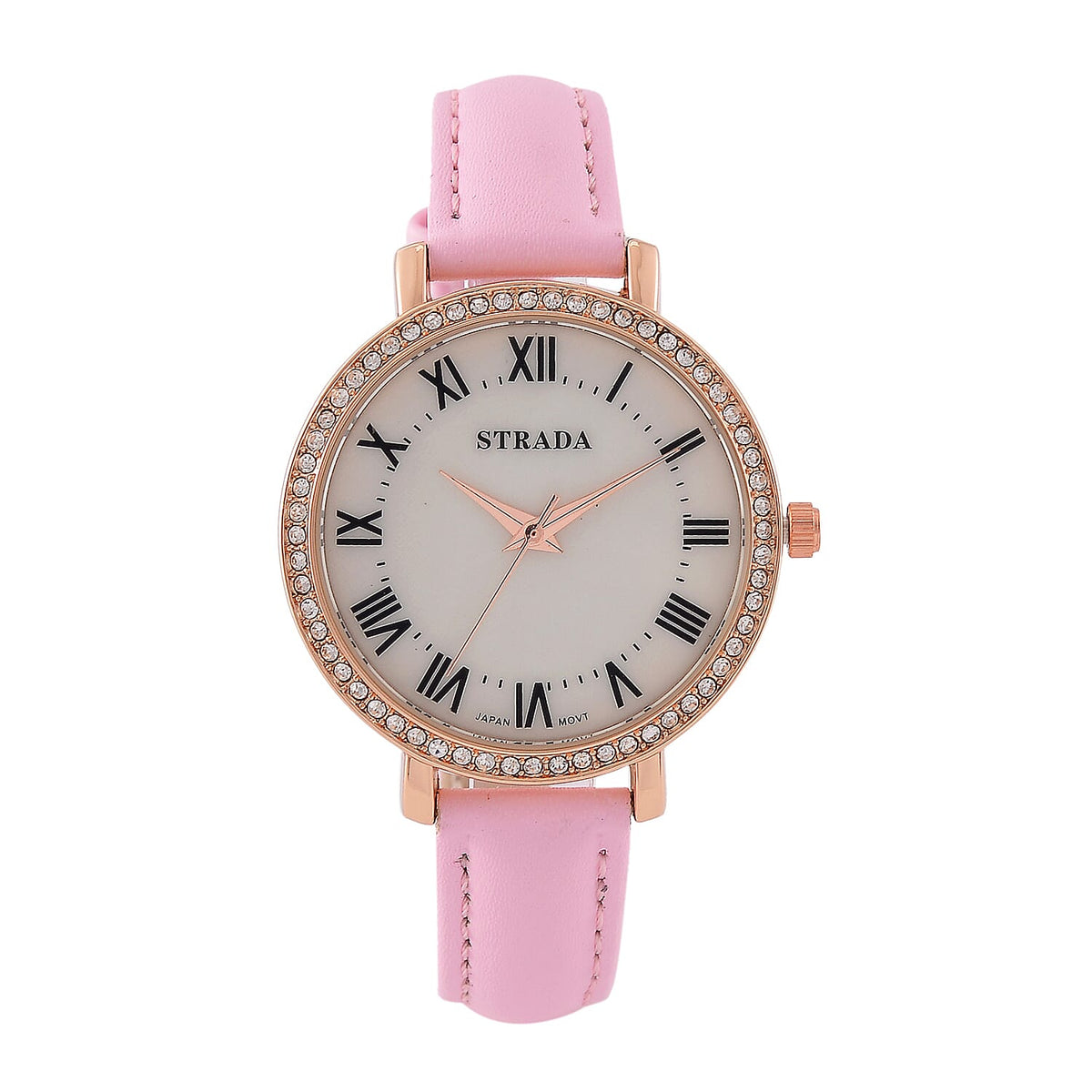 Strada Austrin Crystal Japanese Movement Roman Number Dial 