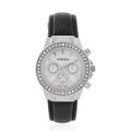 Strada Japanese Movement Watch with Black Faux Leather Strap - Sticky add to cart bar