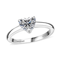 14K White Gold Luxuriant Lab Grown Diamond (E-F, VS) Heart Ring (Size 10.0) 1.00 ctw