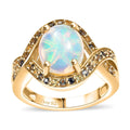 Ethiopian Welo Opal, Multi Gemstone Ring in 18K Vermeil YG Over Sterling Silver (Size 10.0) 3.00 ctw - Sticky add to cart bar