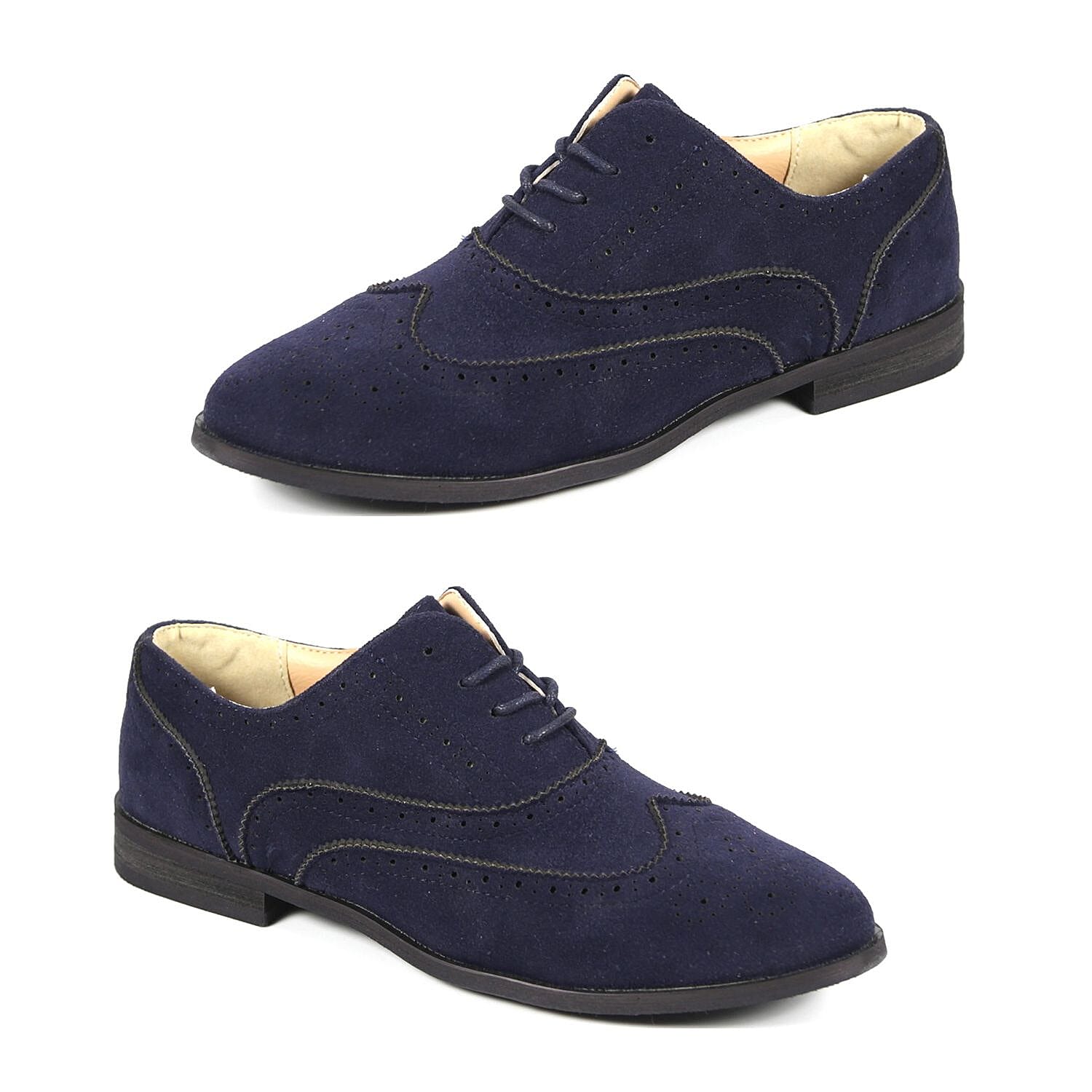 Bucco Womens Lace Up Oxford Shoes - Pewter (Size 10)