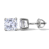 Asscher Cut Luxuriant Lab Grown Diamond G-H VS 2.00 ctw Stud Earrings in 950 Platinum