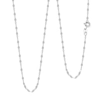 Italian 1.5mm Speechio Chain Necklace in 10K White Gold 0.90 Grams 20 Inches