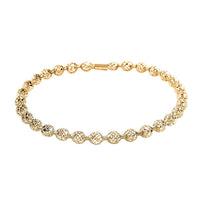 Italian Bubbles Mesh Bangle Bracelet in 10K Yellow Gold (7.25 In) 1.25 Grams
