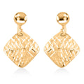 Italian Diamond-cut Drop Earrings in 10K Yellow Gold 0.80 Grams - Sticky add to cart bar