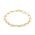 Italian 7mm Oval Marquise Kite Chain Bracelet in 10K Yellow Gold (7.50 In) 2.70 Grams - Sticky add to cart bar