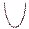 D'Joy Premium Orissa Rhodolite Garnet 13.80 ctw Fern Leaf Necklace in Rhodium Over Sterling Silver 18 Inches - Sticky add to cart bar