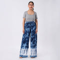Blue Pajama Tie Dye Palazzo with 1/2Inch Elastic Band - One Size Fits Most - Sticky add to cart bar