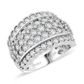 NY Closeout White Diamond 3.00 ctw Ring in 14K White Gold 7.10 Grams - Sticky add to cart bar