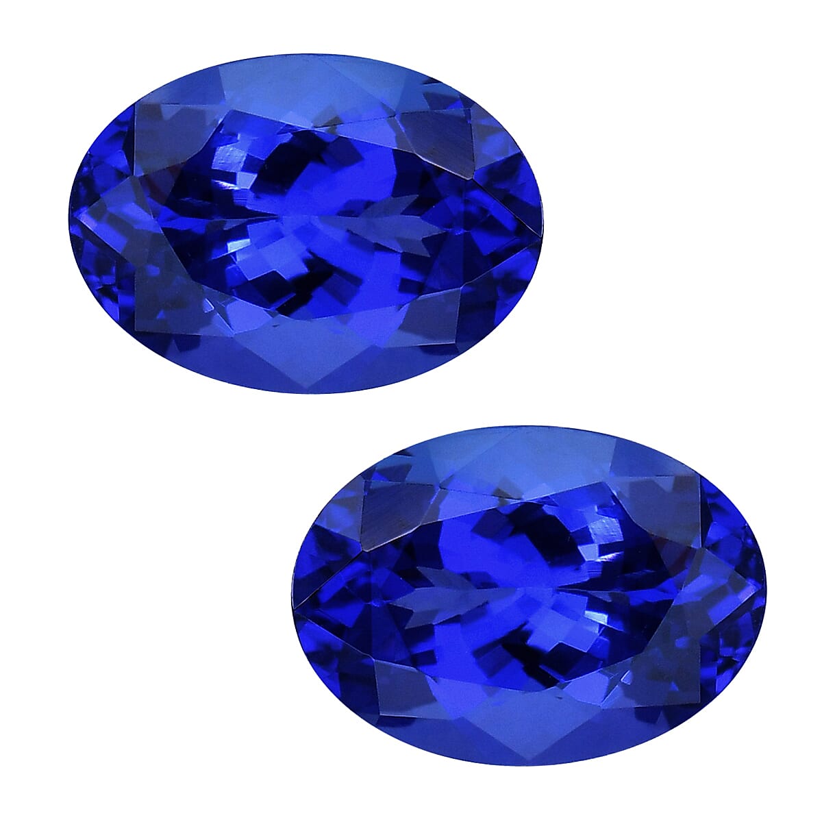 AAAA Tanzanite Set of 2 (Ovl 6.5x4.5mm) 1.00 ctw