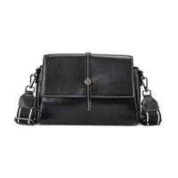 Closeout Deal Tan Genuine Leather Flap Over Crossbody Bag (10.24"x4.33"x7.87") with 2 Shoulder Strap