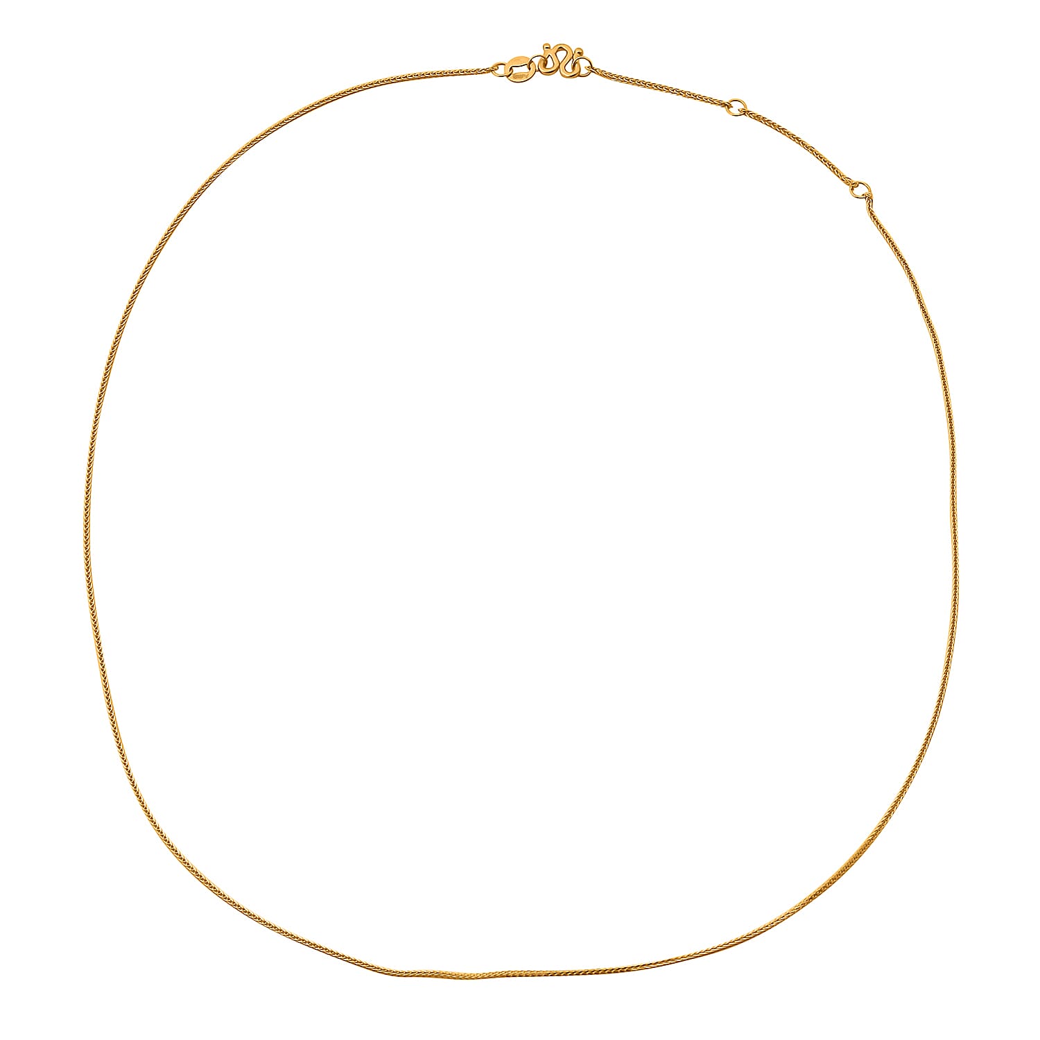 Foxtail Chain in 24K Yellow Gold 18 Inches 2.50 Grams