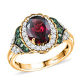 D'Joy Orissa Rhodolite Garnet, Multi Gemstone Ring in 18K Vermeil YG Over Sterling Silver (Size 10.0) 2.15 ctw - Sticky add to cart bar