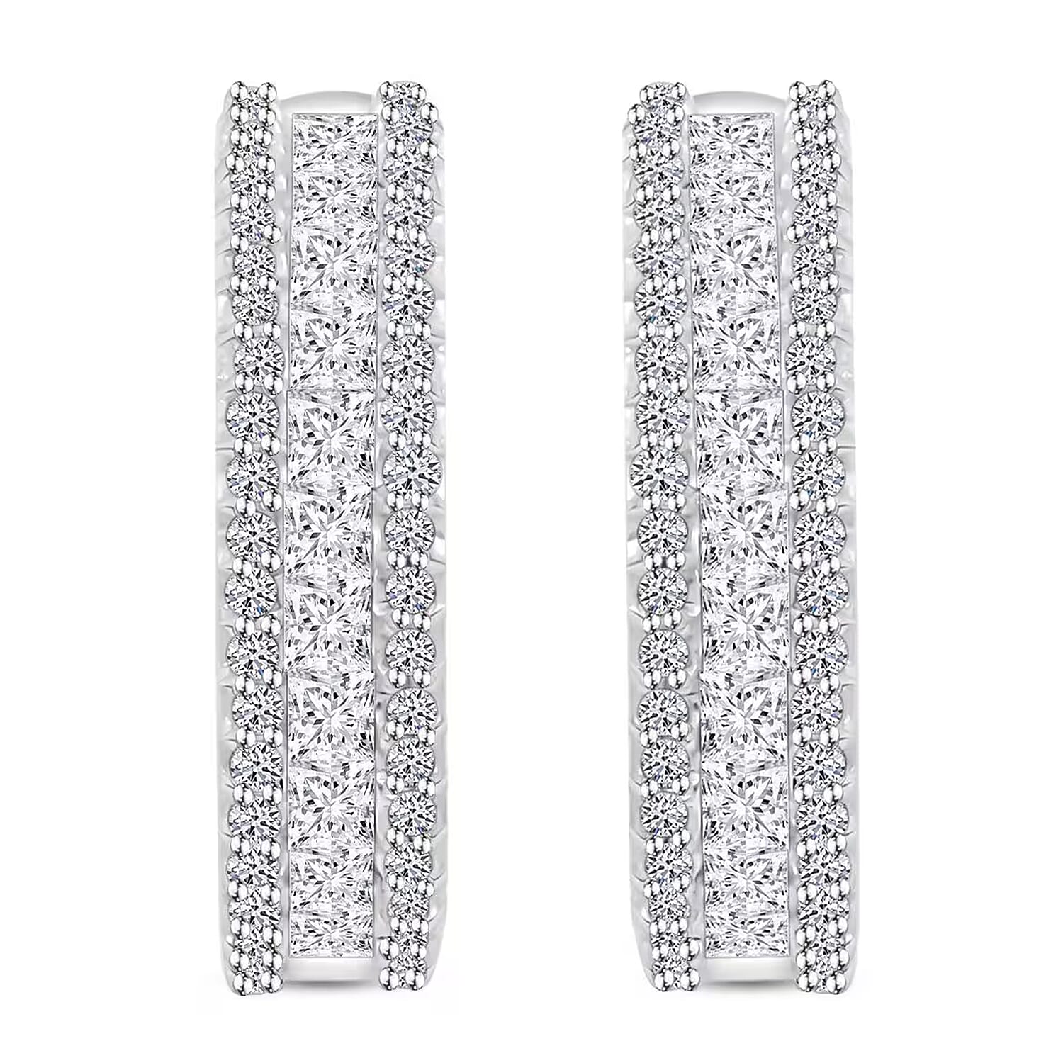 Luxuriant Lab Grown Diamond 1.00 ctw Earrings in 14K White Gold