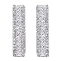 Luxuriant Lab Grown Diamond 1.00 ctw Earrings in 14K White Gold
