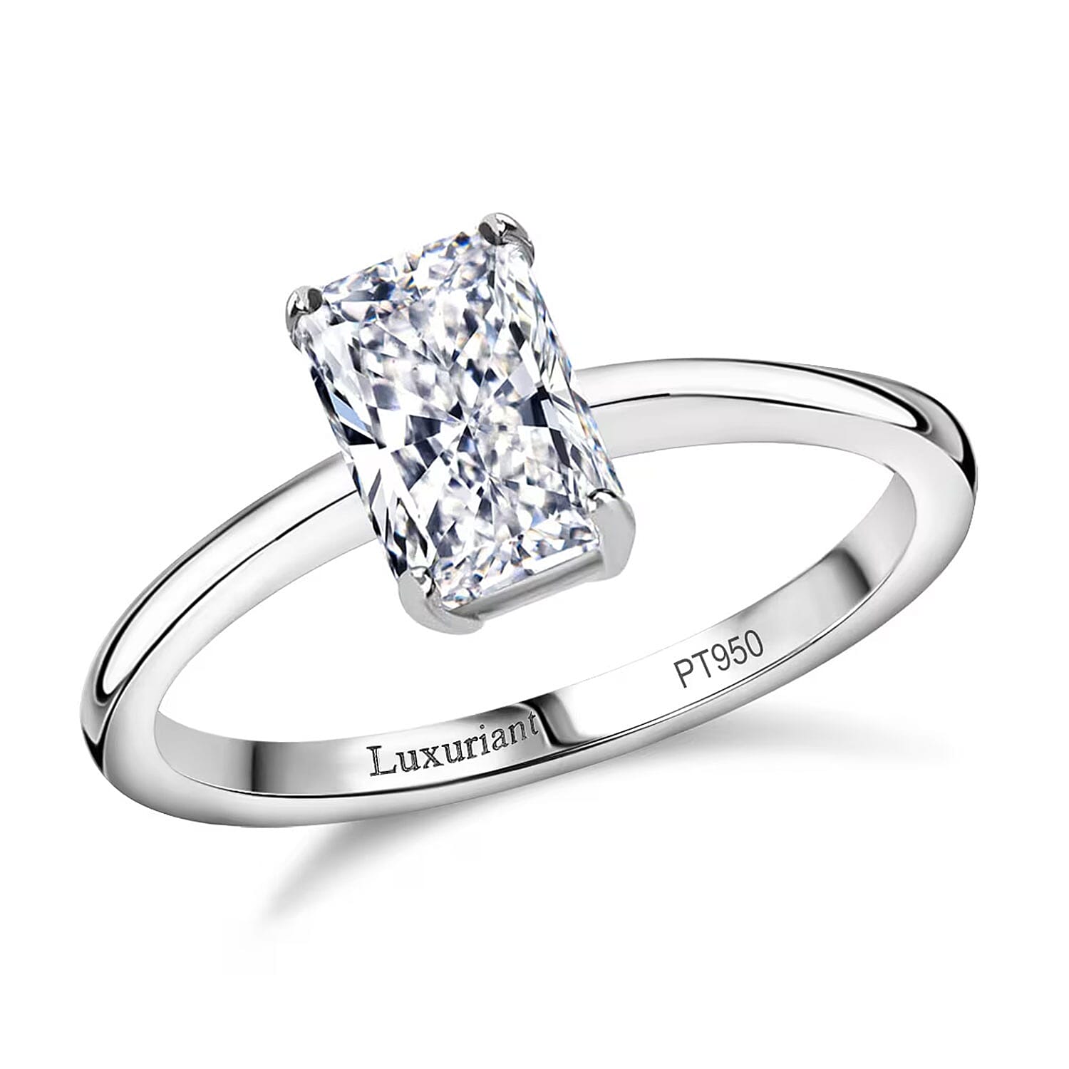 Luxuriant Lab Grown Diamond E-F VS 1.00 ctw Heart Shape Solitaire Ring in 950 Platinum (Del. in 10-12 Days)