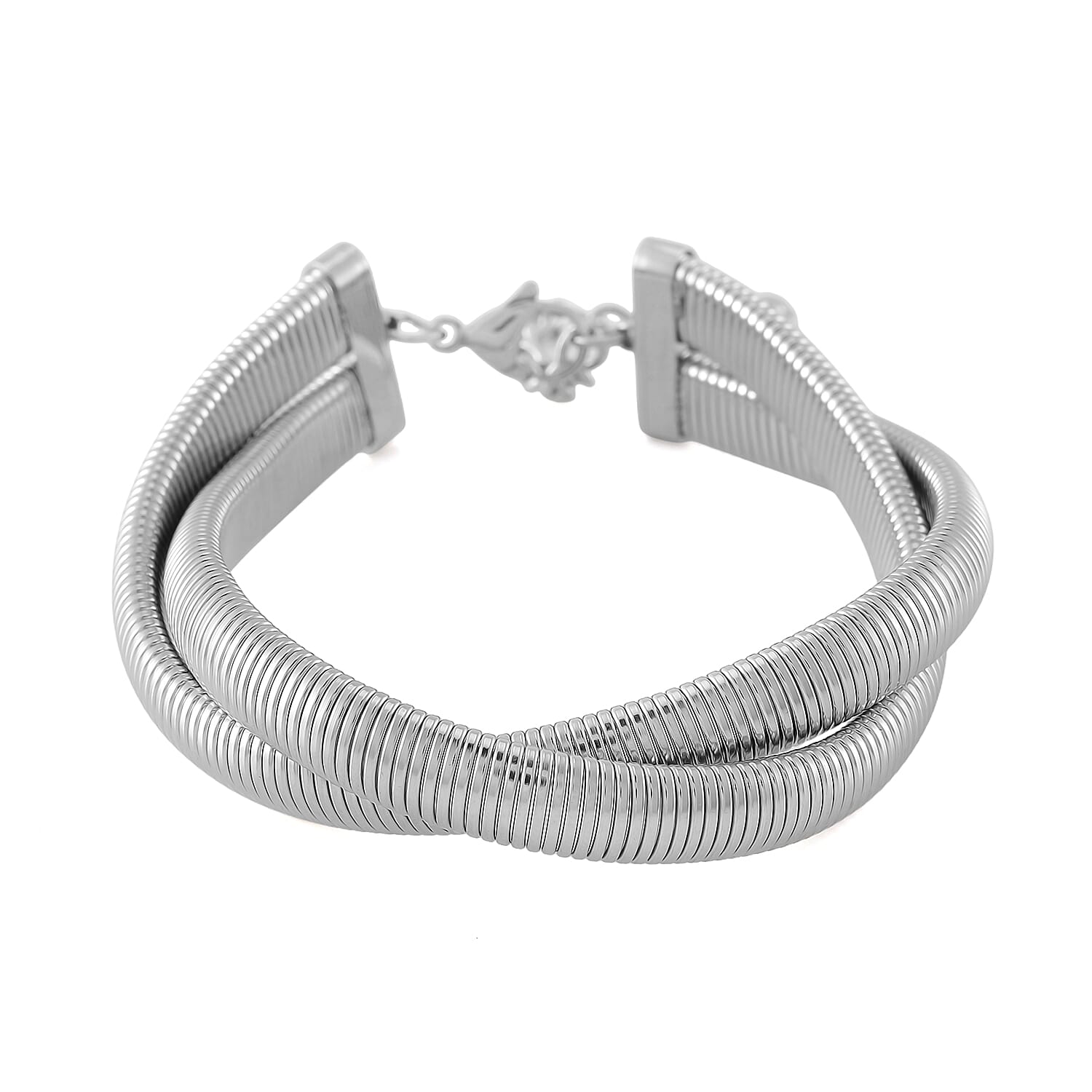Wrap Texture Bracelet in Stainless Steel (7.50-9.50In)