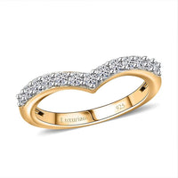 Luxuriant Lab Grown Diamond SI 0.50 ctw Ring in 18K Vermeil Yellow Gold Over Sterling Silver (Size 7.0)