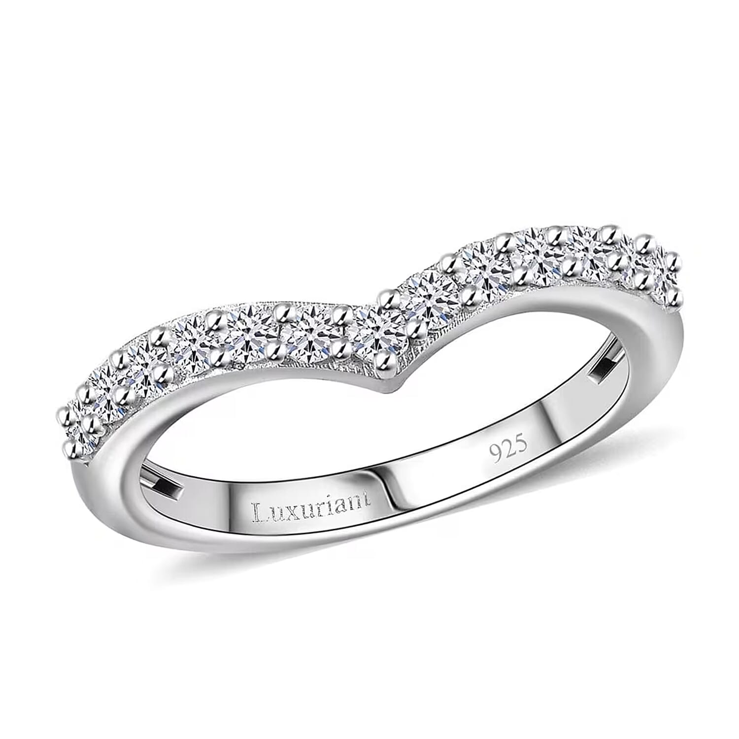Luxuriant Lab Grown Diamond SI 0.50 ctw Ring in 18K Vermeil Yellow Gold Over Sterling Silver (Size 7.0)