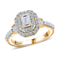 Luxuriant Lab Grown Diamond SI 1.00 ctw Ring in 18K Vermeil Yellow Gold Over Sterling Silver (Size 7.0)