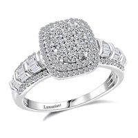 Luxuriant Lab Grown Diamond G SI 1.00 ctw Ring in Sterling Silver (Size 10.0)