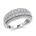 Luxuriant Lab Grown Diamond Elegant Band Ring in Sterling Silver - Sticky add to cart bar