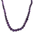 African Amethyst 110.00 ctw Beaded Necklace in Platinum Bond 18 Inches - Sticky add to cart bar