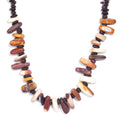 Karis Kennedy Range Mookaite and Mozambique Garnet 420.00 ctw Necklace in Platinum Bond 20 Inches - Sticky add to cart bar
