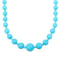 Sleeping Beauty Turquoise 100.00 ctw Necklace in 18K Vermeil Yellow Gold Over Sterling Silver 20 Inches - Sticky add to cart bar