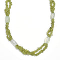 Peridot and Pranite Beaded 280 ctw Necklace 28 Inches - Sticky add to cart bar
