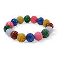 Multi Color Jade Beaded Stretch Bracelet (6.5-7In) 235.00 ctw - Sticky add to cart bar
