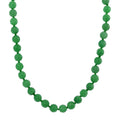 Multi Color Jade Beaded Necklace (20 Inches) in Rhodium Over Sterling Silver 570.00 ctw - Sticky add to cart bar