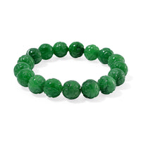 Multi Color Jade Beaded Stretch Bracelet (6.5-7In) 235.00 ctw