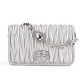 Black Wave Quilted Faux Leather Crossbody Bag (7.48"x4.33"x7.48") with Shoulder Strap - Sticky add to cart bar
