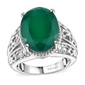 Karis Green Onyx 7.70 ctw Ring in 18K YG Plated and Platinum Bond (Size 10.0) - Sticky add to cart bar